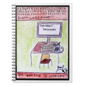 Katzen-Hacker-Notizbuch Notizblock (Vorderseite)