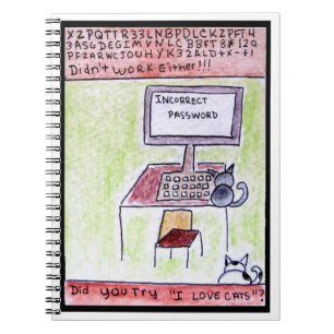 Katzen-Hacker-Notizbuch Notizblock