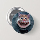 Katzen-Haifisch-Knopf Button (Vorne & Hinten)