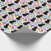 Katzen Halloween Geschenkpapier (Ecke)