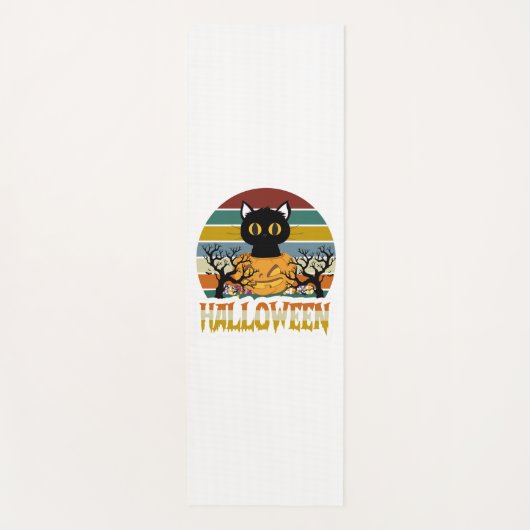 Katzen Halloween Yogamatte (Vorderseite)