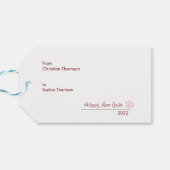 Katzen Händen Frohe Weihnachten Geschenkanhänger (Rückseite Horizontal)