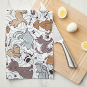 Katzen Handtuch (Viertel Falte)
