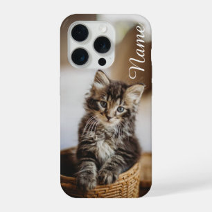 Katzen-Handyhülle mit dem Namen Ihres Haustieres a iPhone 15 Pro Hülle