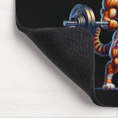 Katzen-Hantel-Design für Bodybuilder Bodybuilding  Mousepad (Ecke)