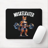 Katzen-Hantel-Design für Bodybuilder Bodybuilding  Mousepad (Mit Mouse)