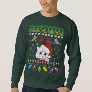 Katzen-hässliche Weihnachtsstrickjacke Sweatshirt