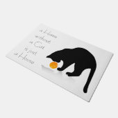 Katzen-Haus Fußmatte (Schrägansicht)