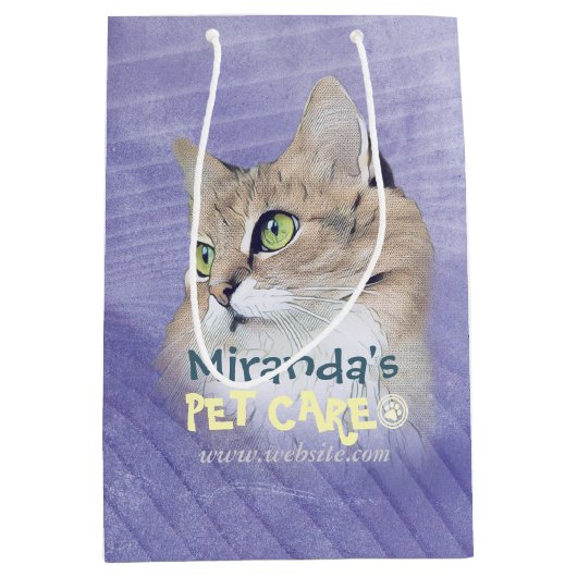 Katzen Hauspflege Baden Grooming Schönheitssalon Mittlere Geschenktüte (Vorderseite)