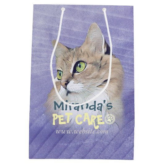 Katzen Hauspflege Baden Grooming Schönheitssalon Mittlere Geschenktüte (Rückseite)