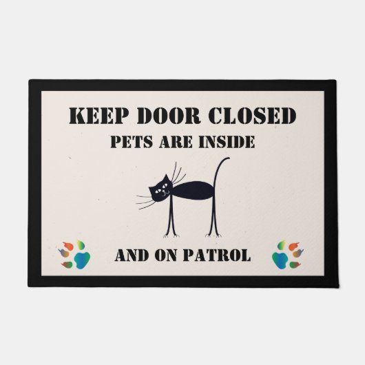 Katzen Haustiere innen Türmatte (Vorderseite)