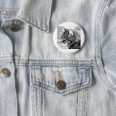 Katzen Haustiere Portrait Fur Sweetis Whiskers Button (Beispiel)