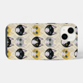 Katzen Heringbone Beige iPhone Hülle (Rückseite (Horizontal))