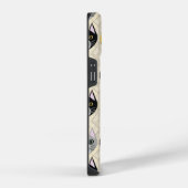 Katzen Heringbone Beige iPhone Hülle (Rechte Seite)