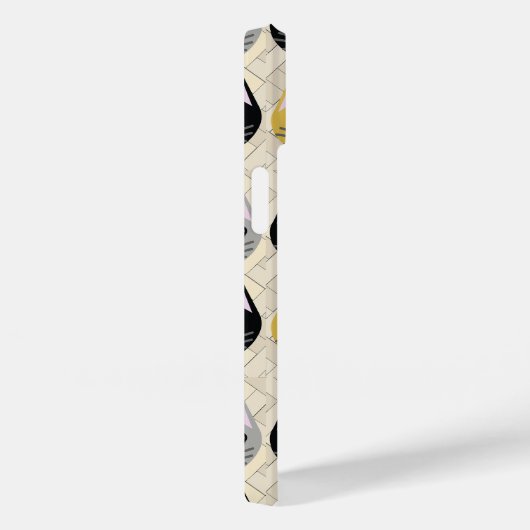 Katzen Herringbone Beige Case-Mate iPhone Hülle (Rückseite / Rechts)