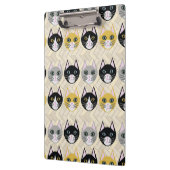 Katzen Herringbone Beige Klemmbrett (Links)