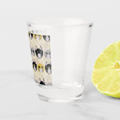 Katzen Herringbone Beige Schnapsglas (Rechts)