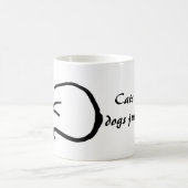 Katzen herrschen, Hunde nur dumm Kaffeetasse (Mittel)