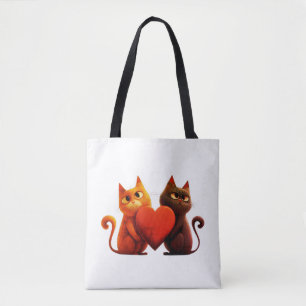 Katzen, Herz, Haustier Tasche