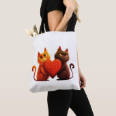 Katzen, Herz, Haustier Tasche (Von Nahem)
