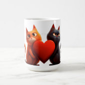 Katzen, Herz, Haustier Verwandlungstasse (Zentrum)