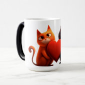 Katzen, Herz, Haustier Verwandlungstasse (Vorderseite Links)