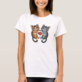 Katzen Herz T-Shirt