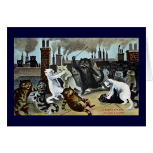 Katzen-Herzog It Out auf einer Dachspitze