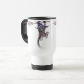 Katzen-Hexe-Reise-Tasse Reisebecher (Vorderseite Links)