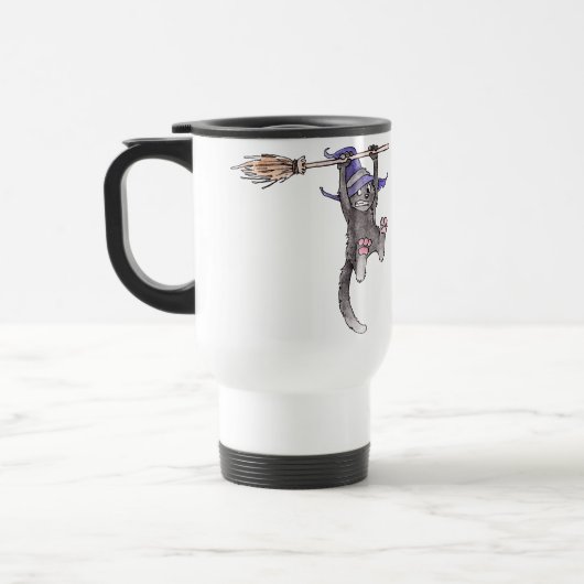 Katzen-Hexe-Reise-Tasse Reisebecher (Links)