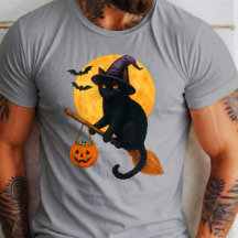Katzen-Hexenhut-Kürbis-Halloween