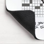 Katzen-Hilfen beim Kreuzworträtsel - lustige Katze Mousepad (Ecke)