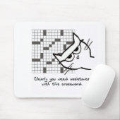 Katzen-Hilfen beim Kreuzworträtsel - lustige Katze Mousepad (Mit Mouse)