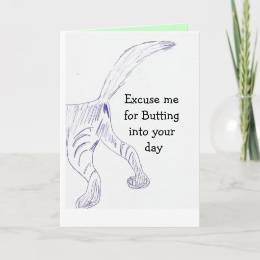 Katzen-Hinternkarte Karte (Vorderseite)