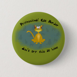 Katzen-Hirten-lustiger Knopf Button