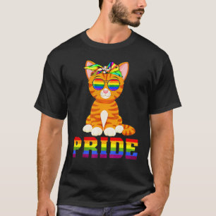 Katzen-Homosexuellen-Lesben-Stolz-Lgbt-Regenbogen- T-Shirt