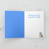 Katzen, Hühner und Fische werden gut Karte (Innenseite)