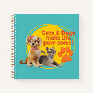 Katzen & Hunde machen das Leben zum Kinderspiel! Notizblock