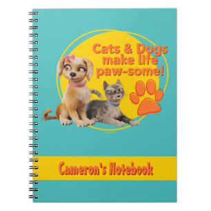 Katzen & Hunde machen das Leben zum Kinderspiel! Notizblock