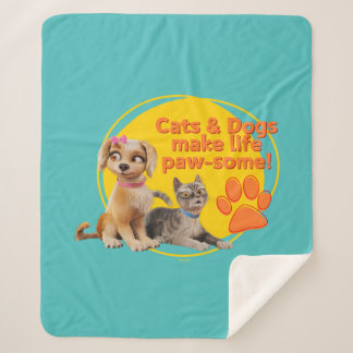 Katzen & Hunde machen das Leben zum Kinderspiel! Sherpadecke