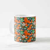 Katzen & Hunde Weihnachtsmuster Kaffeetasse (Vorderseite Links)
