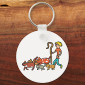 Katzen hüten schlüsselanhänger (Vorderseite)