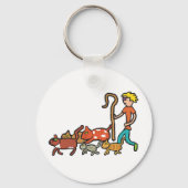 Katzen hüten schlüsselanhänger (Rückseite)