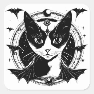 Katzen I Quadratischer Aufkleber
