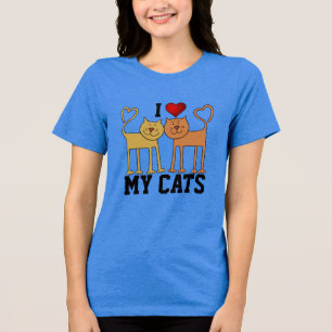 Katzen: Ich habe meine Katzen Liebe Tri-Blend Shirt