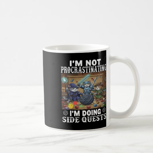 Katzen Ich schiebe nicht auf, ich mache Nebenquest Kaffeetasse (Rechts)