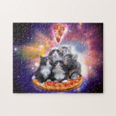 Katzen Illuminatis und Pizza Puzzle (Horizontal)