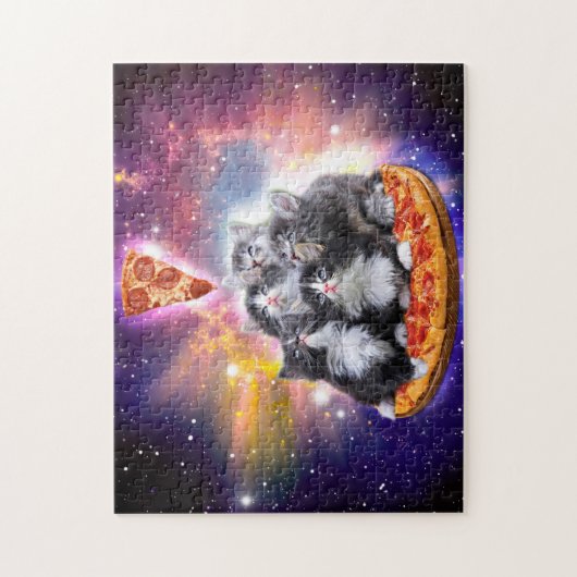Katzen Illuminatis und Pizza Puzzle (Vertikal)