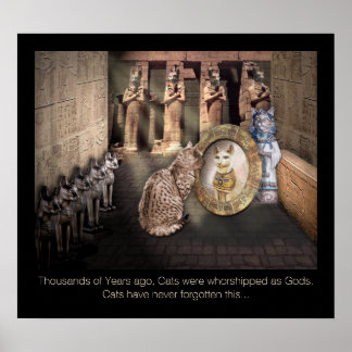 Katzen im alten Ägypten Poster