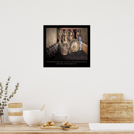 Katzen im alten Ägypten Poster (Küche)